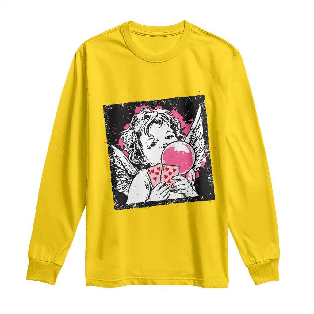 Funny 67 Valentines Long Sleeve Shirt Cupid Playing Cards Six Seven TS14 Daisy Print Your Wear