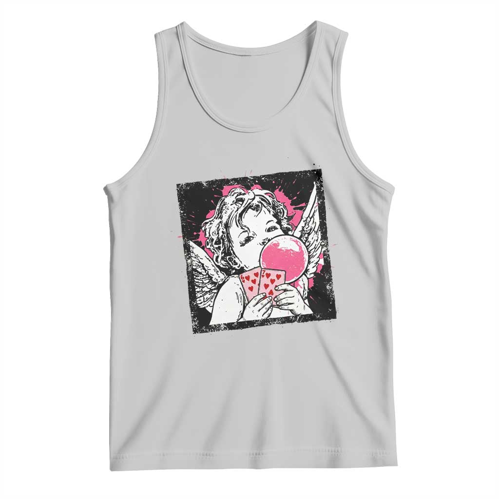 Funny 67 Valentines Tank Top Cupid Playing Cards Six Seven TS14 Ash Print Your Wear