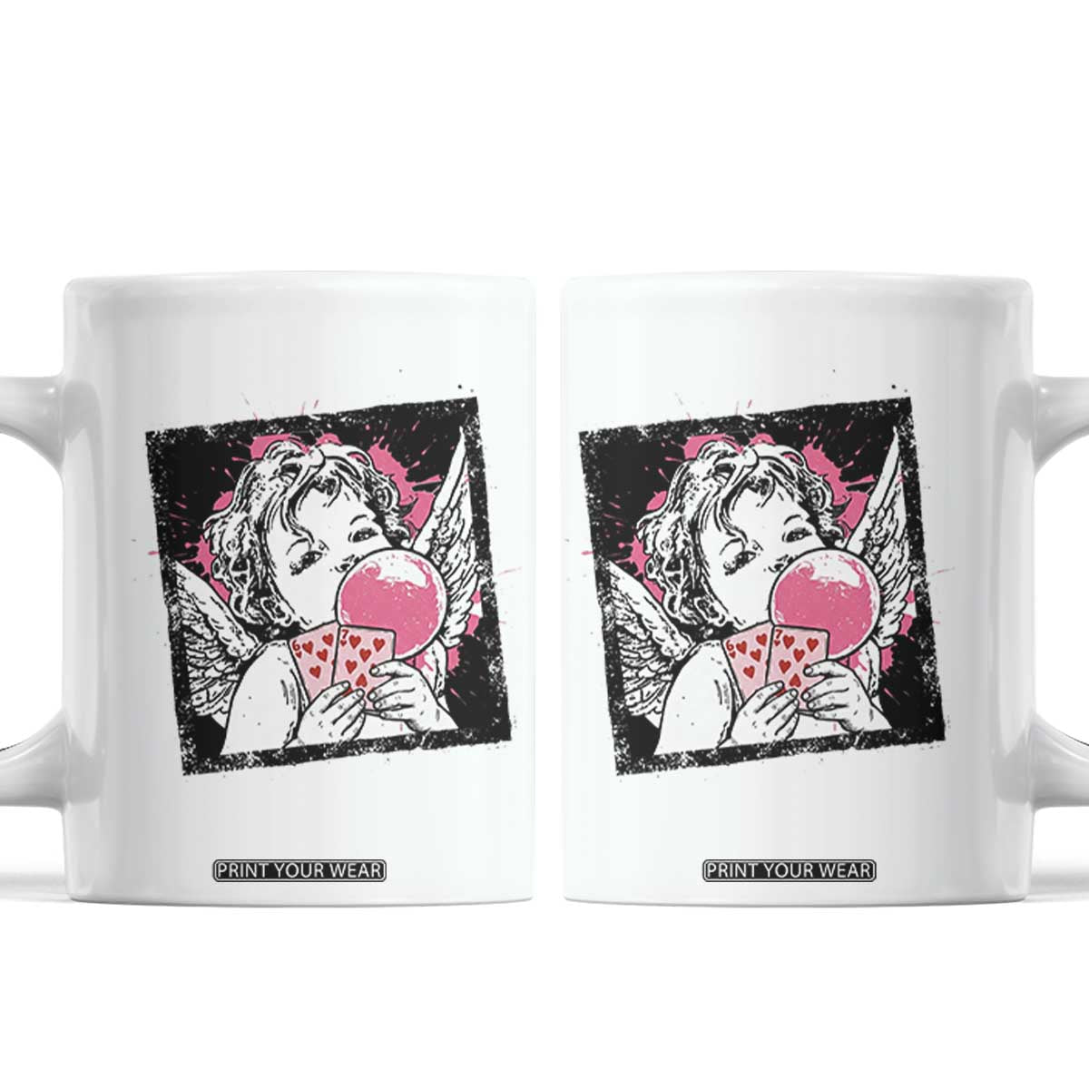 Funny 67 Valentines Coffee Mug Cupid Playing Cards Six Seven TS14 White Print Your Wear
