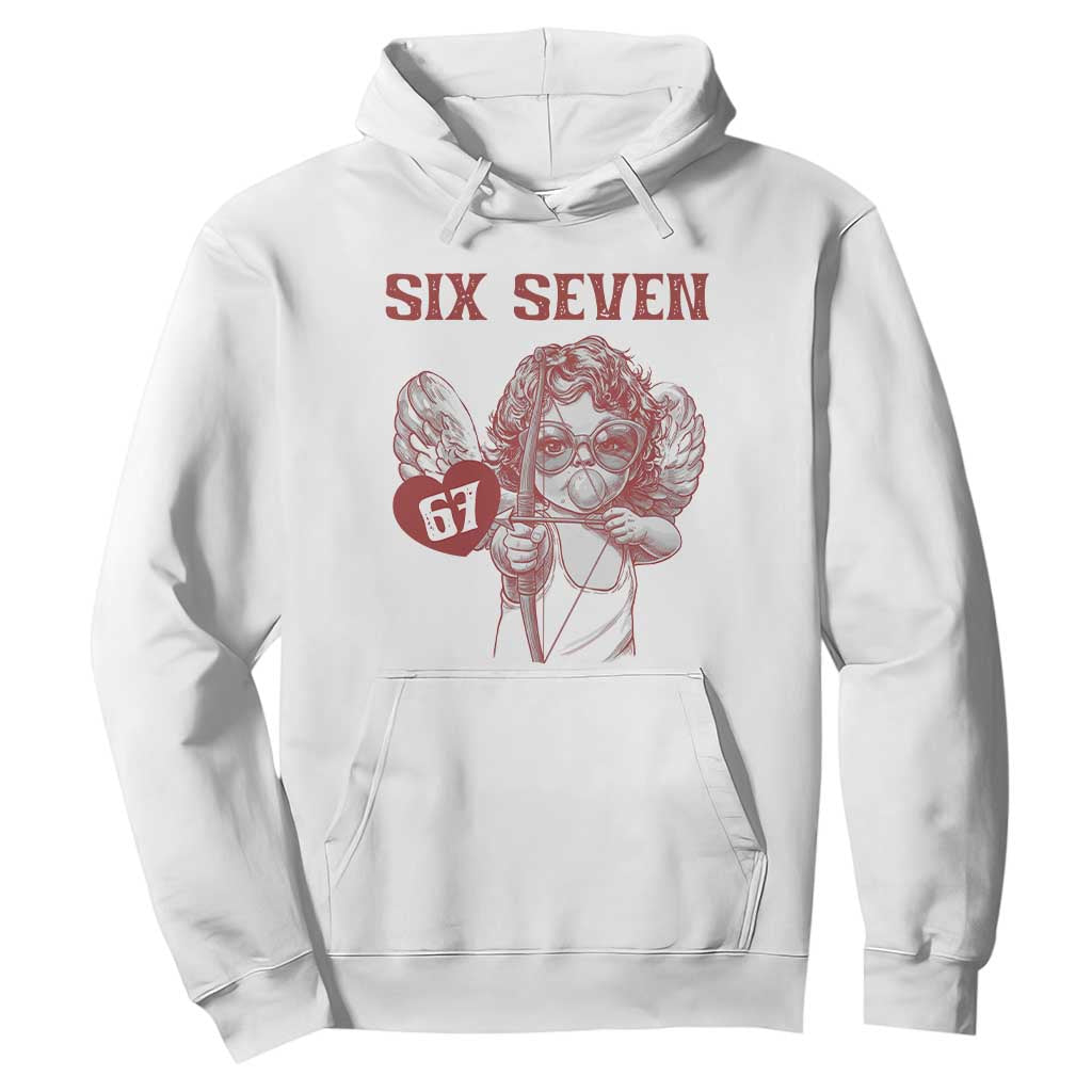 67 Valetines Meme Hoodie Funny Six Seven Valentines Day Heart TS14 White Print Your Wear