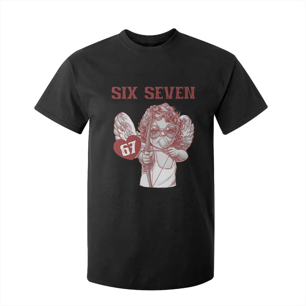 67 Valetines Meme T Shirt For Kid Funny Six Seven Valentines Day Heart TS14 Black Print Your Wear