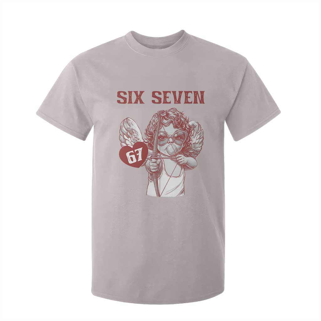 67 Valetines Meme T Shirt For Kid Funny Six Seven Valentines Day Heart TS14 Ice Gray Print Your Wear