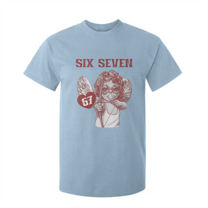 67 Valetines Meme T Shirt For Kid Funny Six Seven Valentines Day Heart TS14 Light Blue Print Your Wear