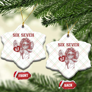 67 Valetines Meme Ceramic Ornament Funny Six Seven Valentines Day Heart TS14 Print Your Wear