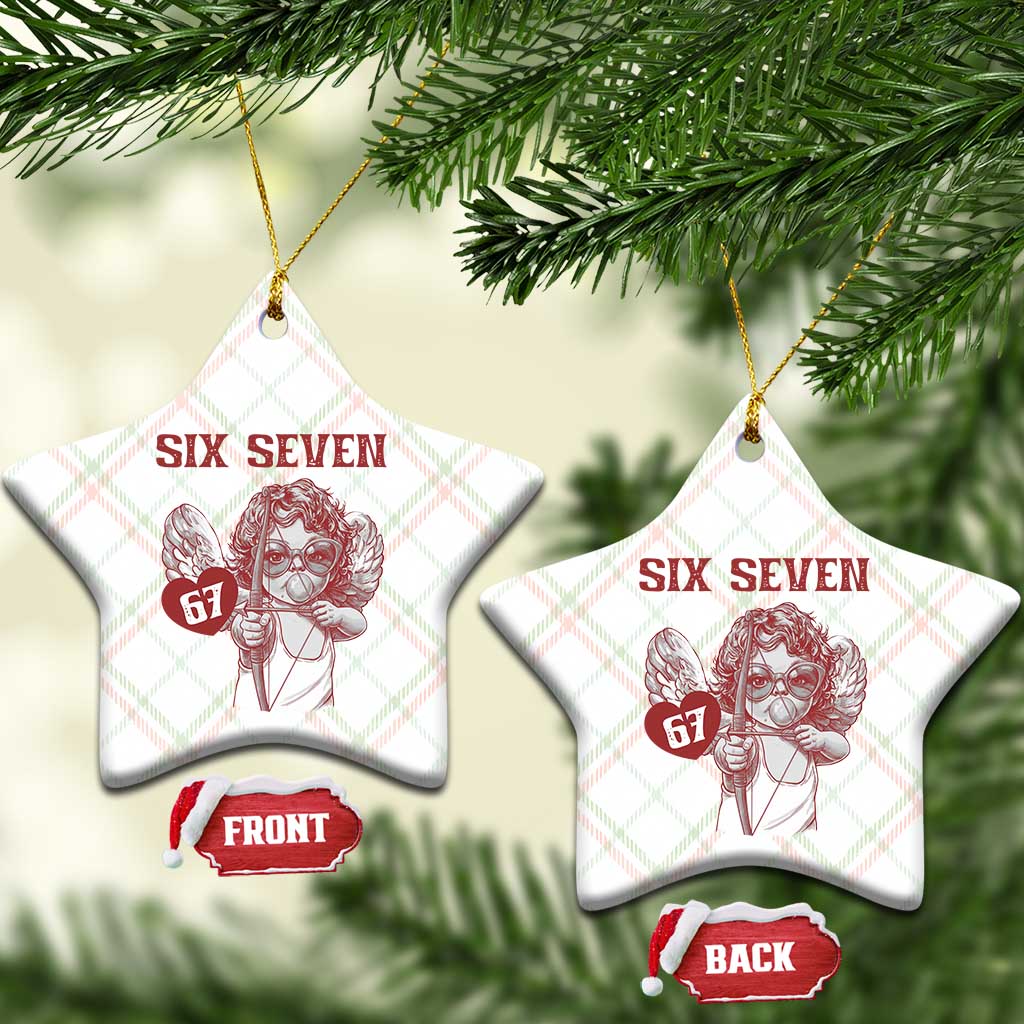 67 Valetines Meme Ceramic Ornament Funny Six Seven Valentines Day Heart TS14 Print Your Wear