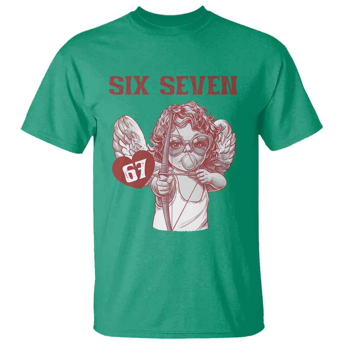 67 Valetines Meme T Shirt Funny Six Seven Valentines Day Heart TS14 Irish Green Print Your Wear