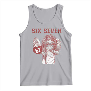 67 Valetines Meme Tank Top Funny Six Seven Valentines Day Heart TS14 Athletic Heather Print Your Wear