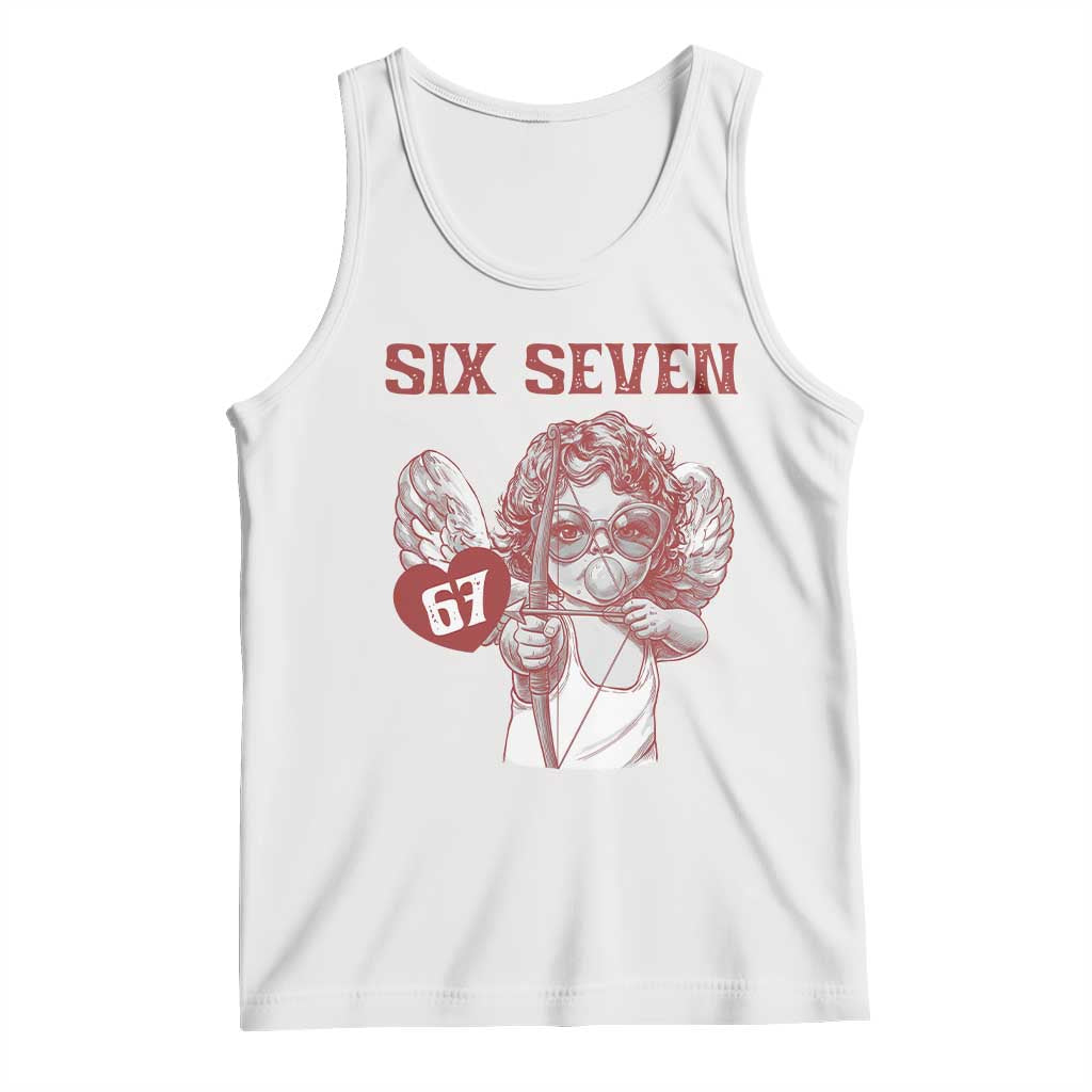 67 Valetines Meme Tank Top Funny Six Seven Valentines Day Heart TS14 White Print Your Wear