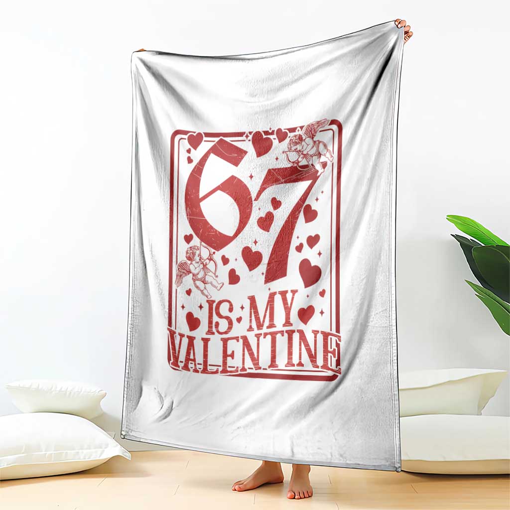 67 Valentines Playing Card Throw Blanket Funny Six Seven Relationship Meme TS14 Print Your Wear