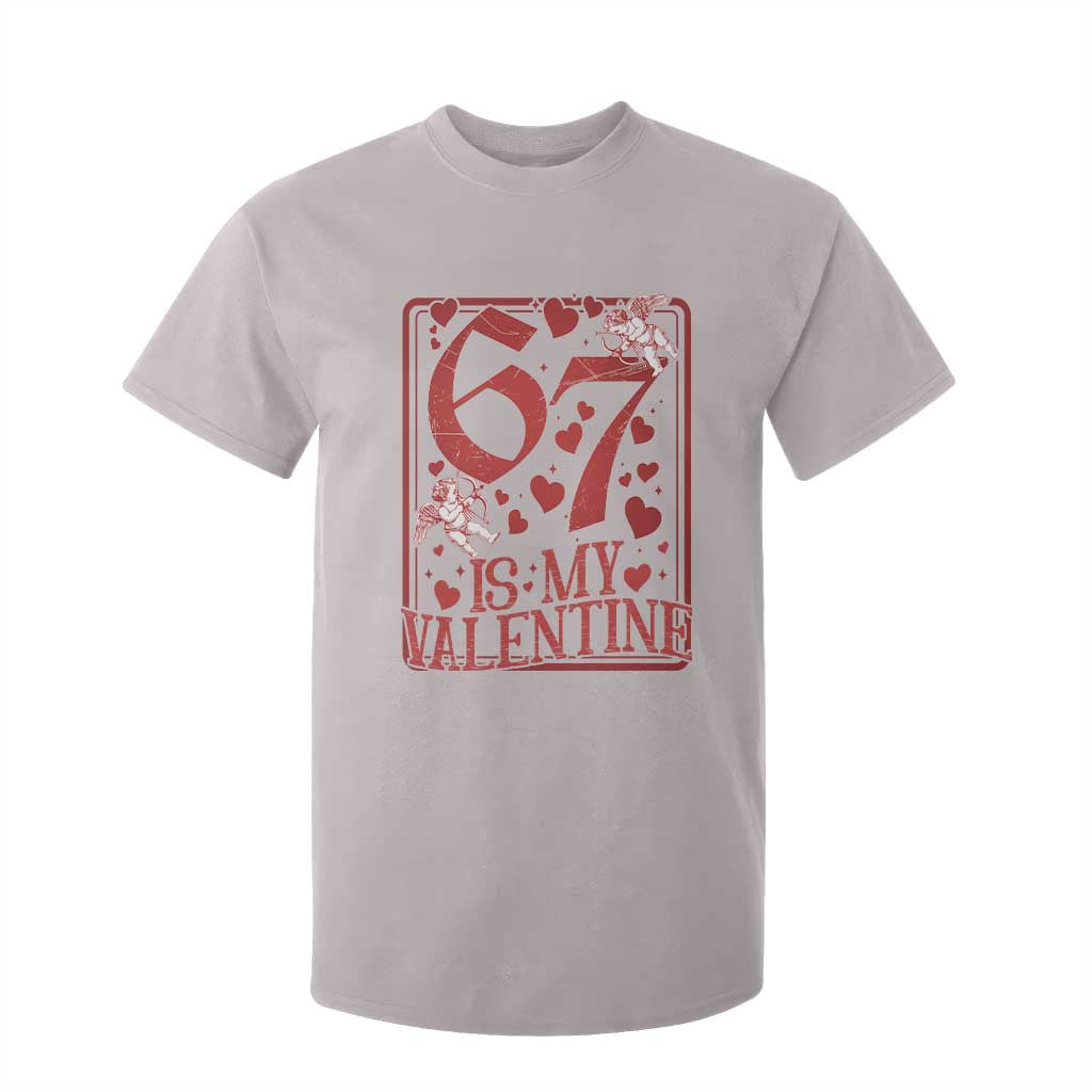 67 Valentines Playing Card T Shirt For Kid Funny Six Seven Relationship Meme TS14 Ice Gray Print Your Wear