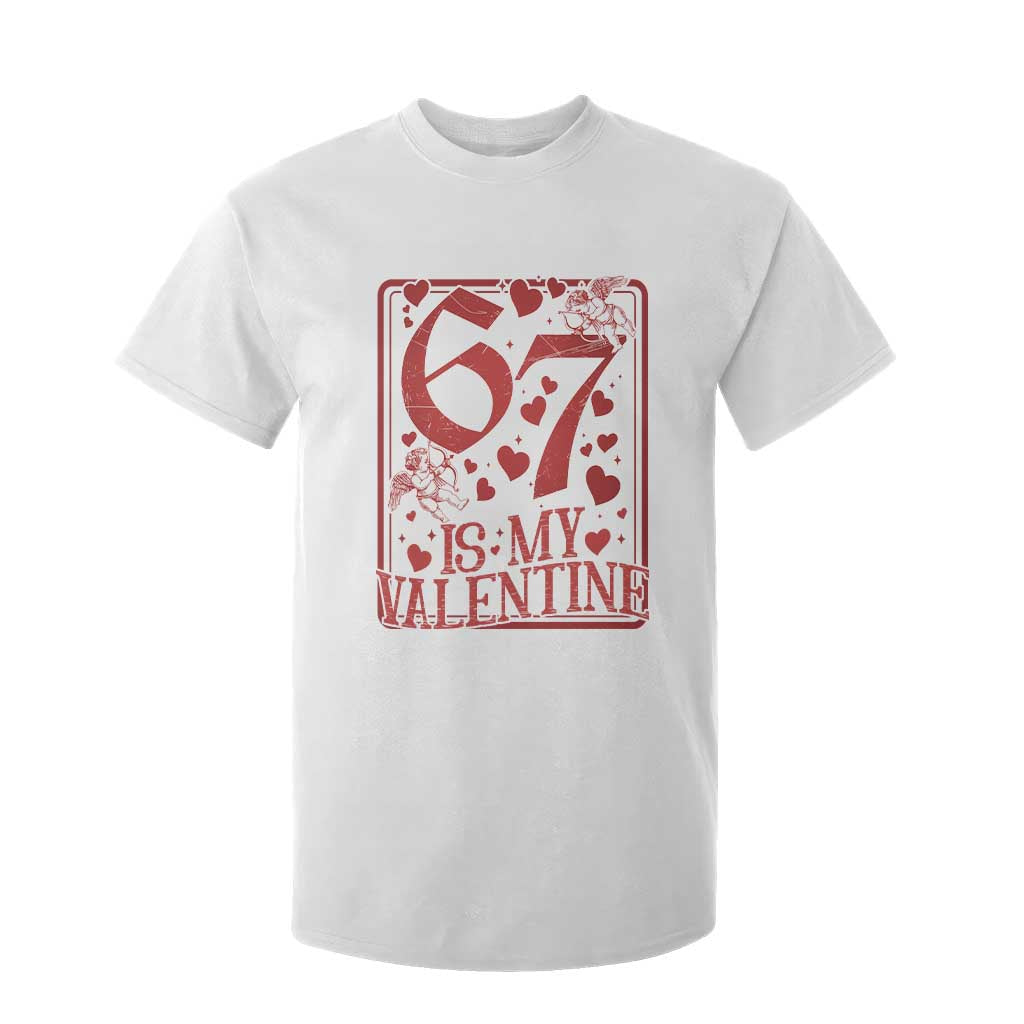 67 Valentines Playing Card T Shirt For Kid Funny Six Seven Relationship Meme TS14 White Print Your Wear