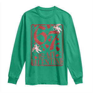 67 Valentines Playing Card Long Sleeve Shirt Funny Six Seven Relationship Meme TS14 Irish Green Print Your Wear