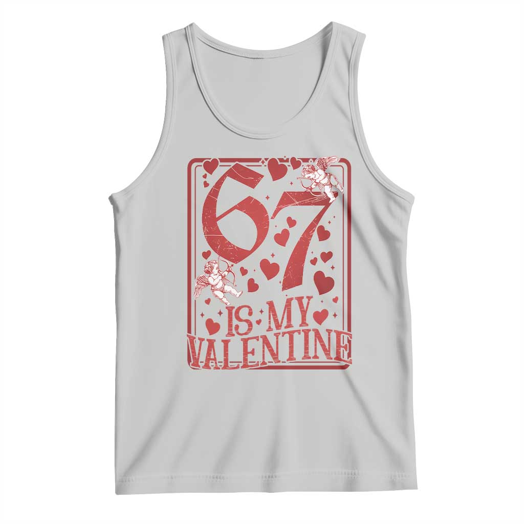 67 Valentines Playing Card Tank Top Funny Six Seven Relationship Meme TS14 Ash Print Your Wear