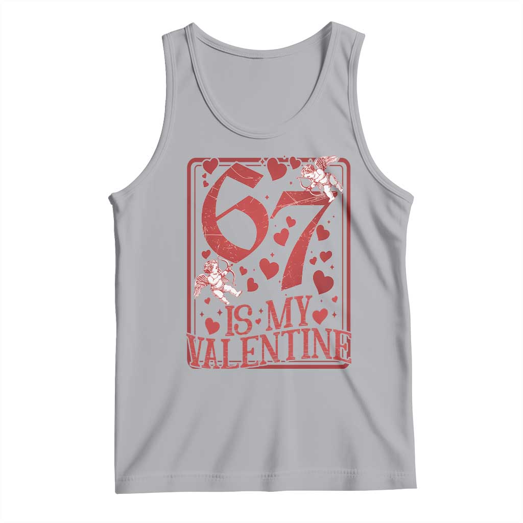 67 Valentines Playing Card Tank Top Funny Six Seven Relationship Meme TS14 Athletic Heather Print Your Wear
