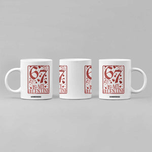 67 Valentines Playing Card Coffee Mug Funny Six Seven Relationship Meme TS14 Print Your Wear