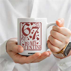 67 Valentines Playing Card Coffee Mug Funny Six Seven Relationship Meme TS14 Print Your Wear