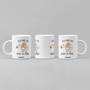 Funny Valentine Goose Coffee Mug You Make My Heart Go Honk TS14 Print Your Wear