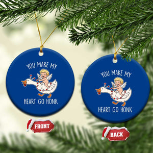 You Make My Heart Go Honk Ceramic Ornament Funny Valentine Goose TS14 1pc Blue Print Your Wear