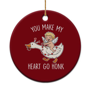 You Make My Heart Go Honk Ceramic Ornament Funny Valentine Goose TS14 1pc Red Print Your Wear