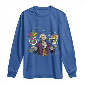 67 Mardi Gras Long Sleeve Shirt Funny Six Seven George Washington Meme TS14 Royal Blue Print Your Wear
