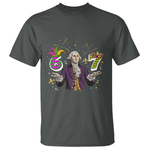 67 Mardi Gras T Shirt Funny Six Seven George Washington Meme TS14 Dark Heather Print Your Wear