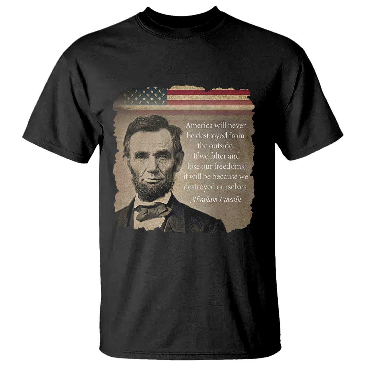 Abraham Lincoln Quote T Shirt American History Teacher School Presidents Day TS14 Black Print Your Wear
