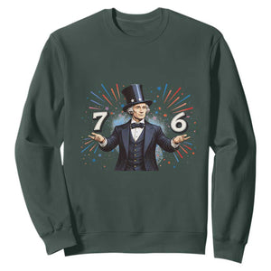 Abraham Lincoln Quote Sweatshirt American History Presidents Day TS14 Dark Forest Green Print Your Wear