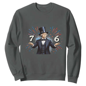 Abraham Lincoln Quote Sweatshirt American History Presidents Day TS14 Dark Heather Print Your Wear