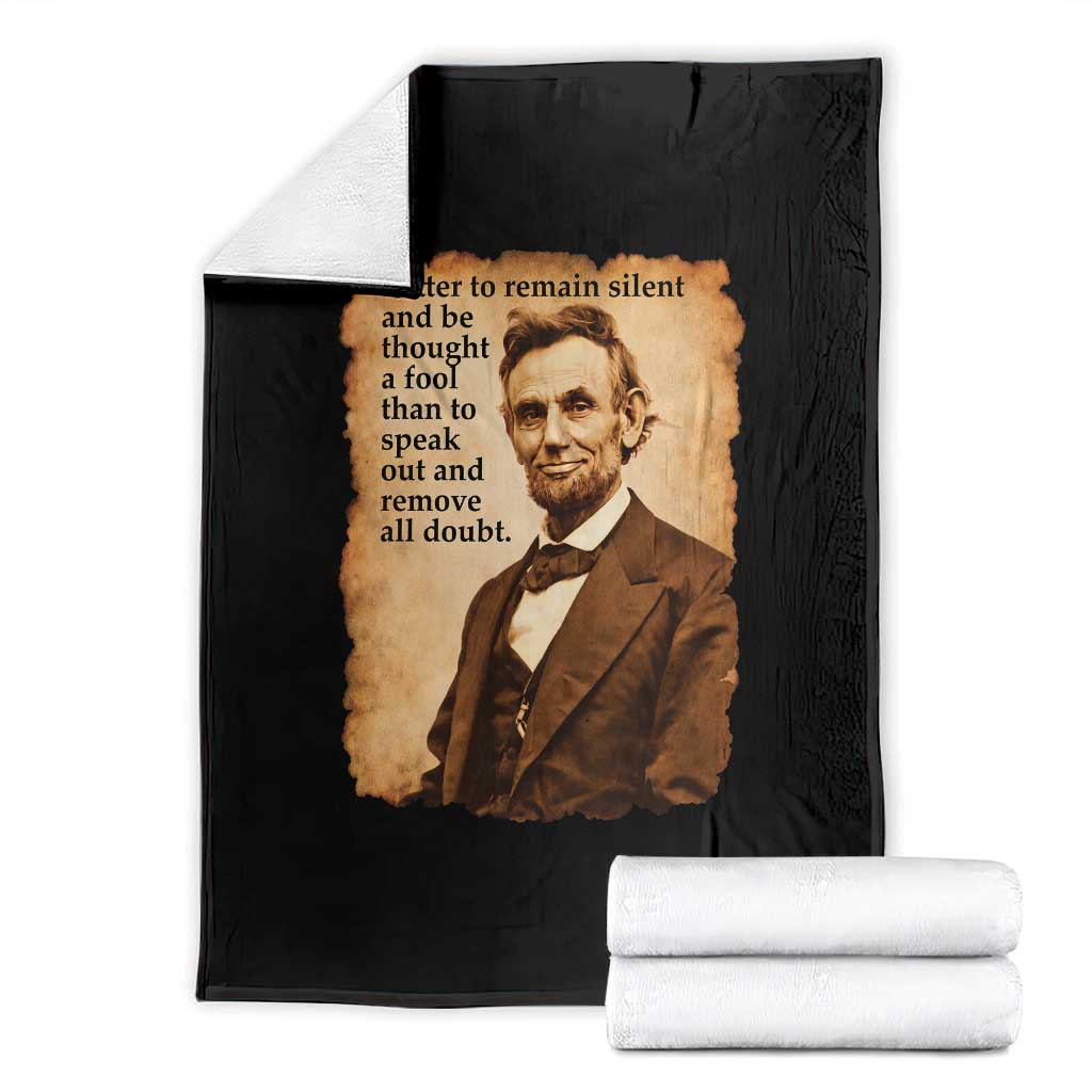 Abraham Lincoln American History Teacher School Throw Blanket TS14 Black Print Your Wear