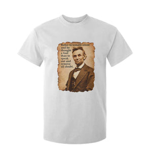 Abraham Lincoln American History Teacher School T Shirt For Kid TS14 White Print Your Wear