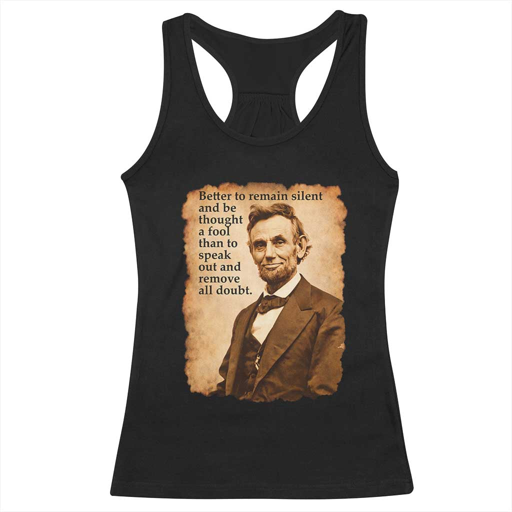 Abraham Lincoln American History Teacher School Racerback Tank Top TS14 Black Print Your Wear