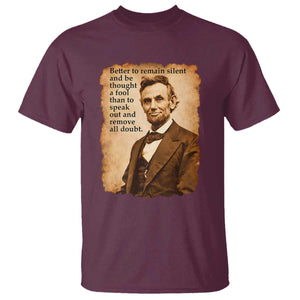Abraham Lincoln American History Teacher School T Shirt TS14 Maroon Print Your Wear