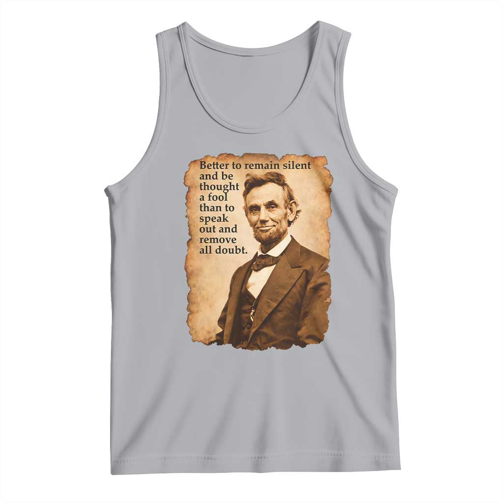 Abraham Lincoln American History Teacher School Tank Top TS14 Athletic Heather Print Your Wear