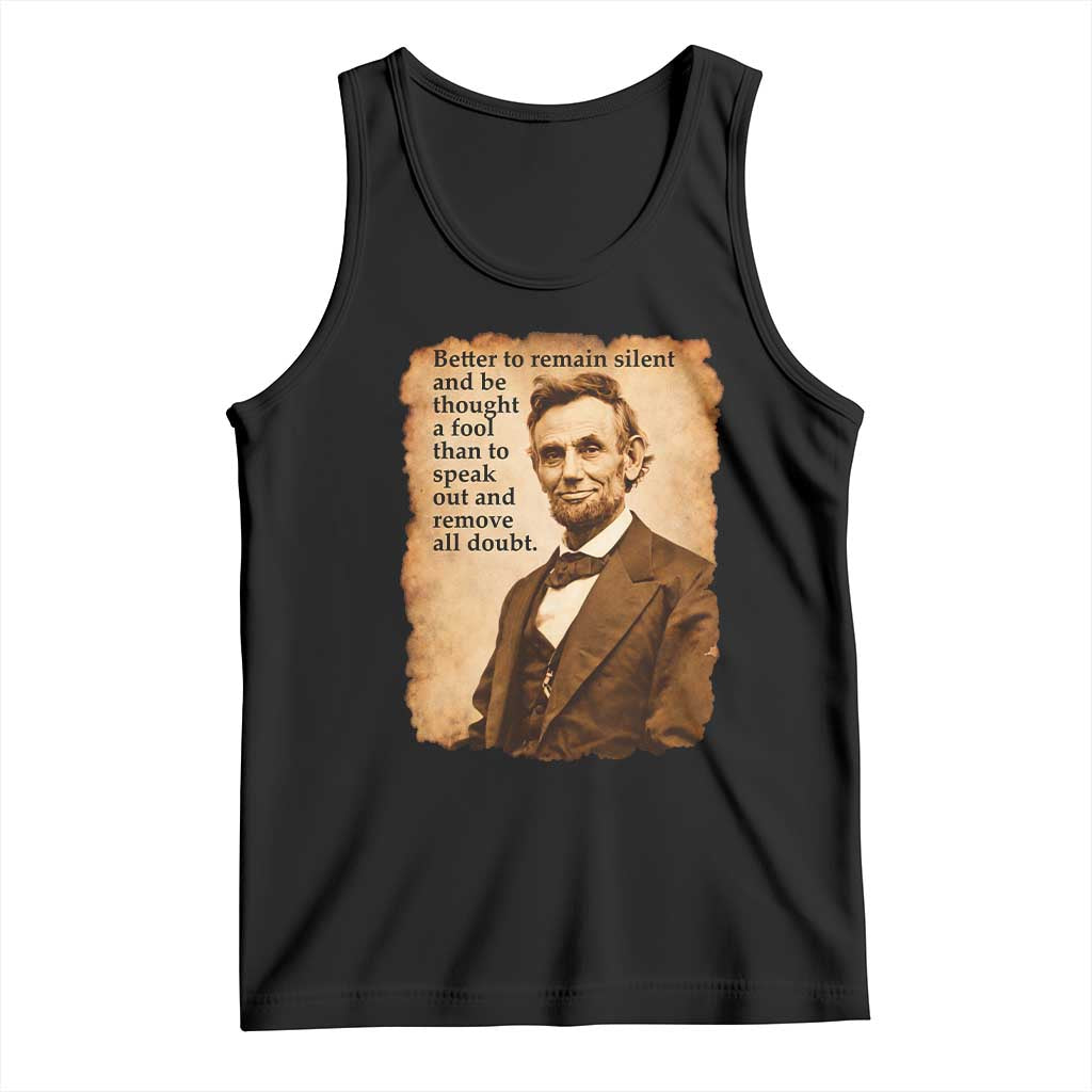 Abraham Lincoln American History Teacher School Tank Top TS14 Black Print Your Wear