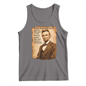 Abraham Lincoln American History Teacher School Tank Top TS14 Deep Heather Print Your Wear