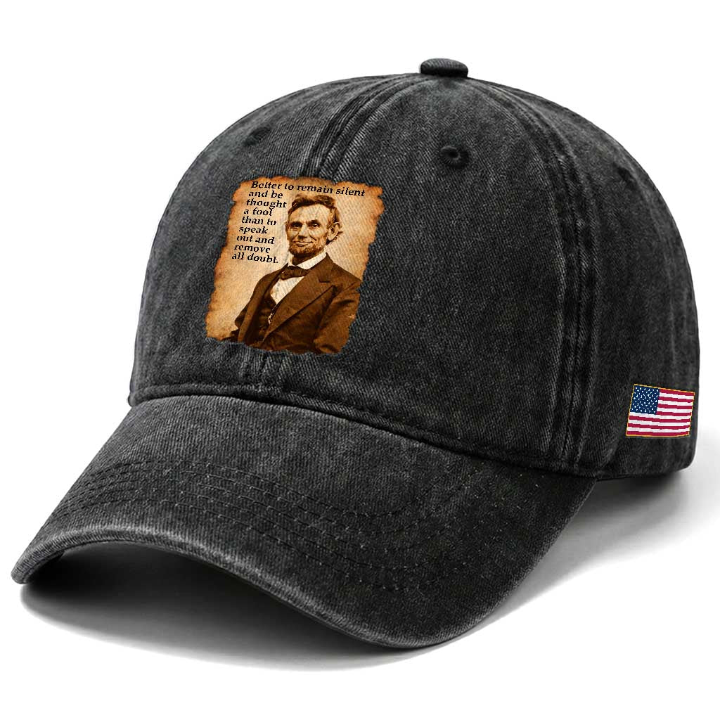 Abraham Lincoln American History Teacher School Washed Cotton Baseball Cap TS14 Print Your Wear