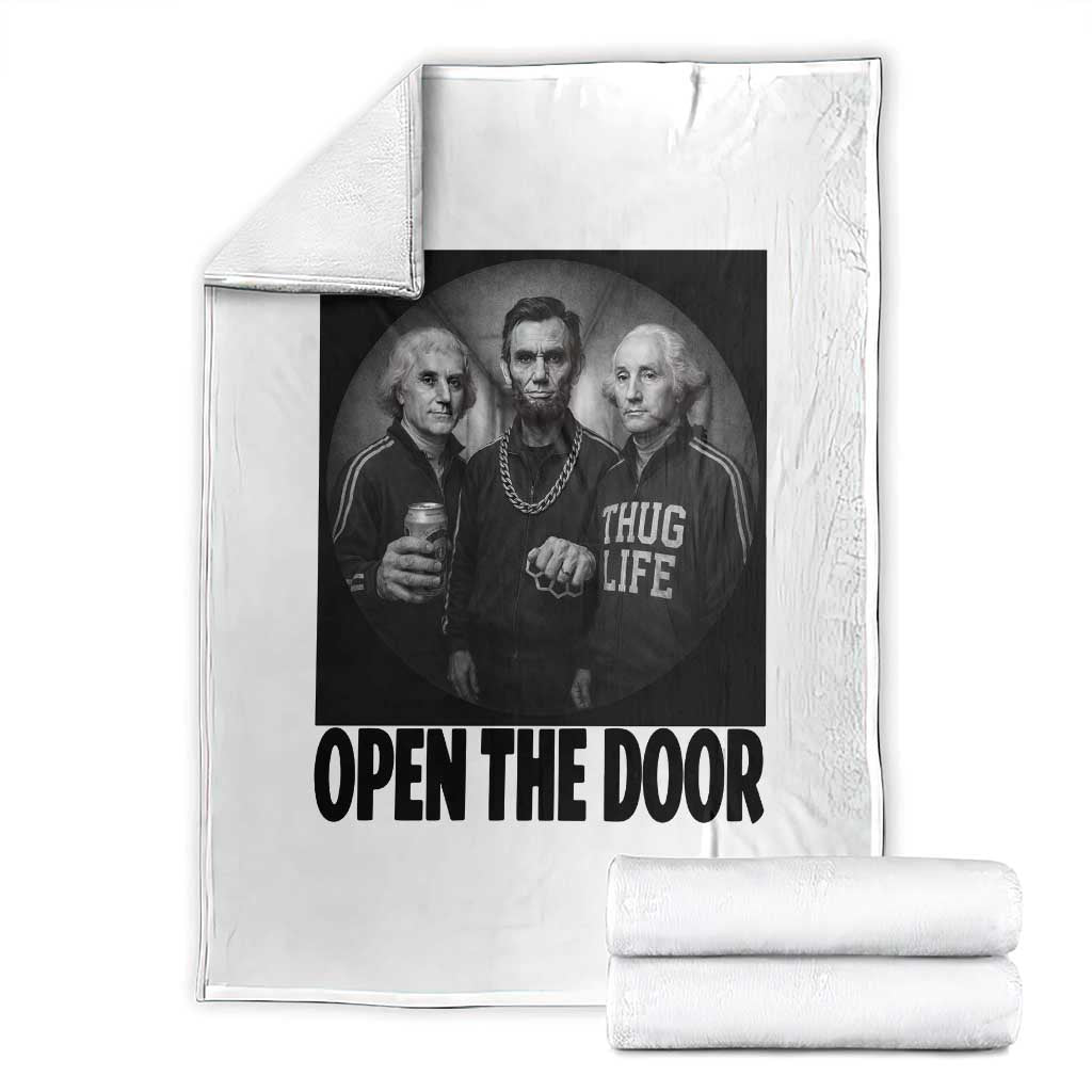 Funny Political American History Throw Blanket Abraham Lincoln George Washington and Thomas Jefferson Meme TS14 White Print Your Wear