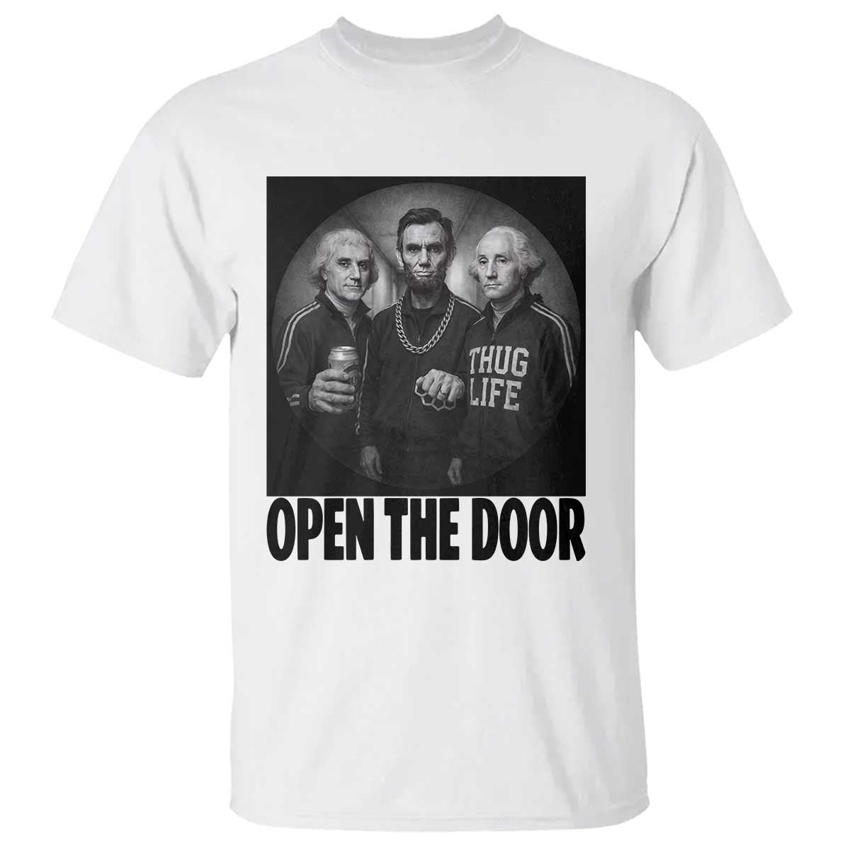 Funny Political American History T Shirt Abraham Lincoln George Washington and Thomas Jefferson Meme TS14 White Print Your Wear