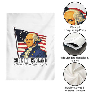 Funny George Washington 1776 Garden Flag 4th July Suck-It England TS14 Print Your Wear