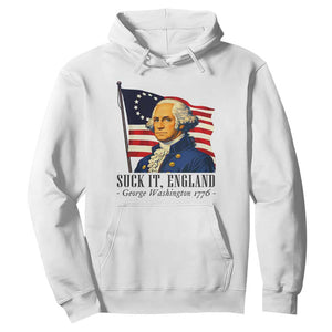 Funny George Washington 1776 Hoodie 4th July Suck-It England TS14 White Print Your Wear