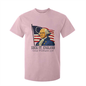 Funny George Washington 1776 T Shirt For Kid 4th July Suck-It England TS14 Light Pink Print Your Wear