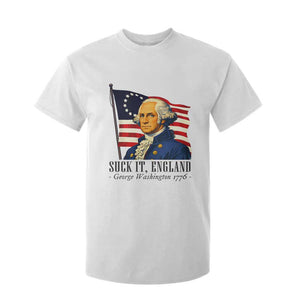 Funny George Washington 1776 T Shirt For Kid 4th July Suck-It England TS14 White Print Your Wear