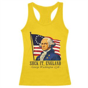 Funny George Washington 1776 Racerback Tank Top 4th July Suck-It England TS14 Daisy Print Your Wear