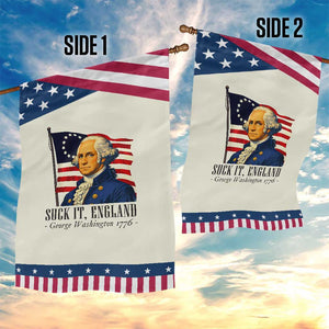 Funny George Washington 1776 Patriotic Garden Flag 4th July Suck-It England TS14 Print Your Wear