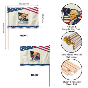 Funny George Washington 1776 Patriotic Handheld Flag 4th July Suck-It England TS14 Print Your Wear