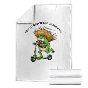 Seattle Championship 2026 Throw Blanket Funny Frog Football TS14 White Print Your Wear