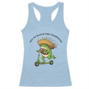 Seattle Championship 2026 Racerback Tank Top Funny Frog Football TS14 Light Blue Print Your Wear
