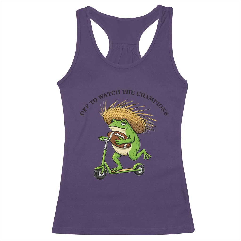 Seattle Championship 2026 Racerback Tank Top Funny Frog Football TS14 Purple Print Your Wear