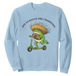 Seattle Championship 2026 Sweatshirt Funny Frog Football TS14 Light Blue Print Your Wear