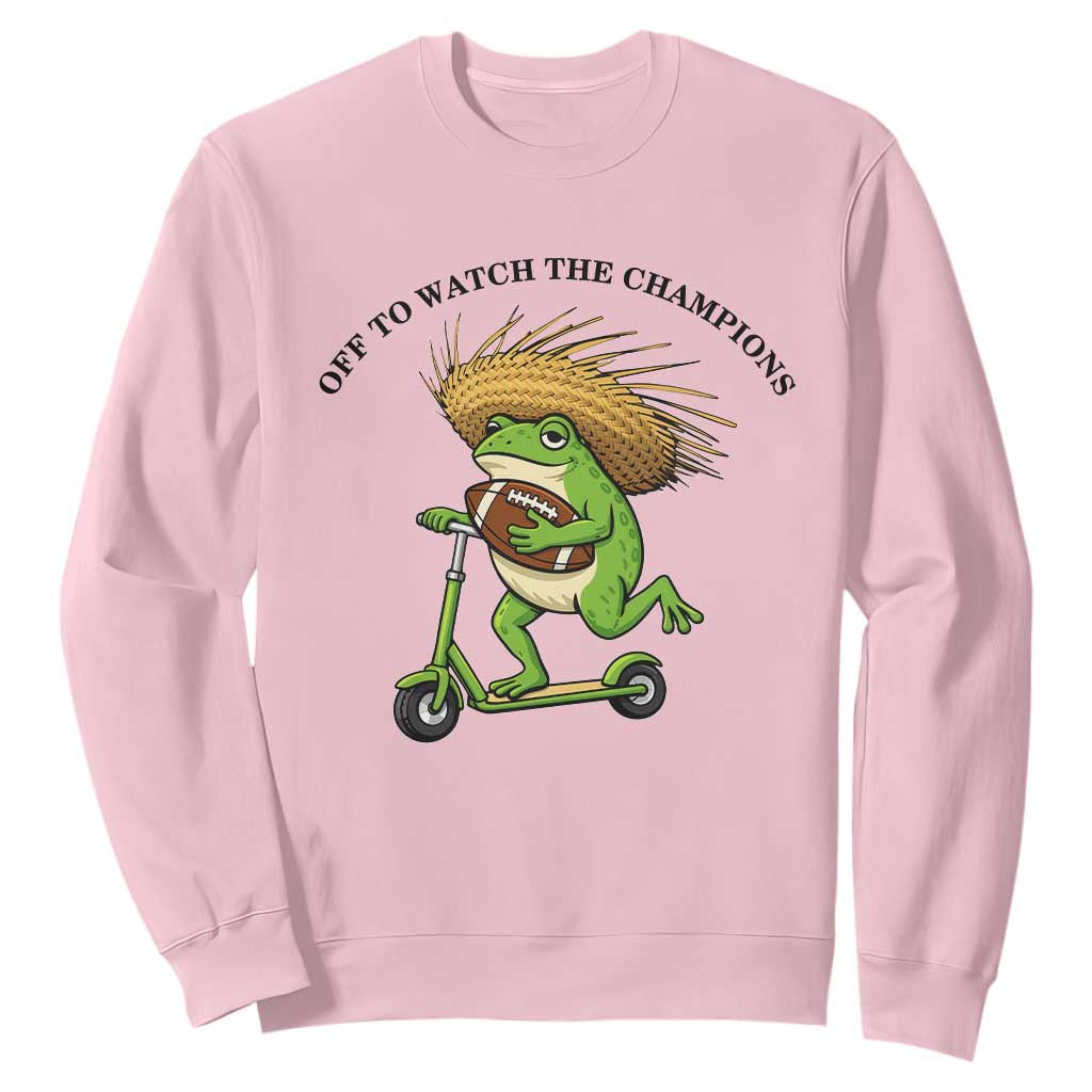 Seattle Championship 2026 Sweatshirt Funny Frog Football TS14 Light Pink Print Your Wear